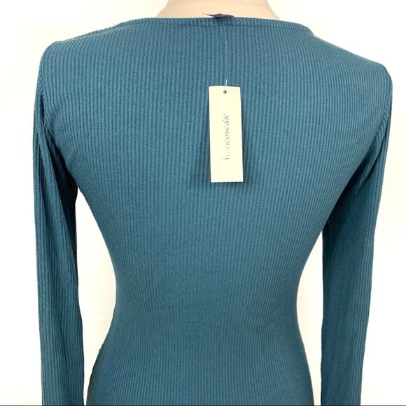 Alya Francesca's Bodycon Ribbed Stretch V-Neck Dress Medium NWT - Picture 7 of 9